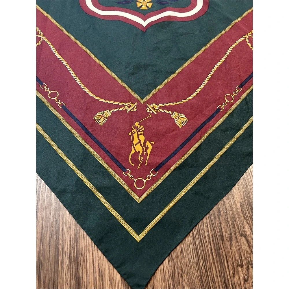Vintage 80's Polo Ralph Lauren Uni Crest Pony Scarf 